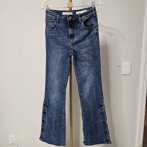 Anthropologie Pilcro Dark Blue Flare Boot-Cut Jeans Size 27